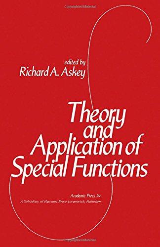 Book Theory and application of special functions: Proceedings of an advanced seminar sponsored by the Mathematics Research Center, the University of ... Center, the University of Wisconsin ; no. 35) free