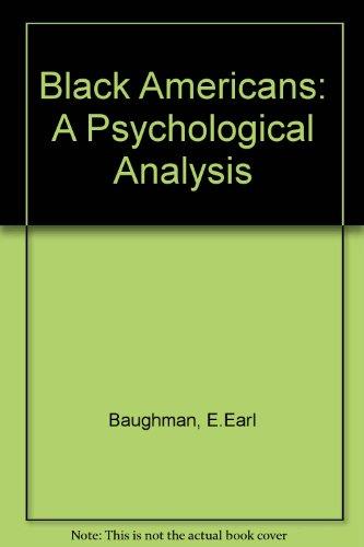 Book Black Americans, A Psychological Analysis free