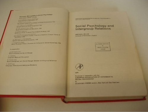 Book Social psychology and intergroup relations (European monographs in social psychology) free