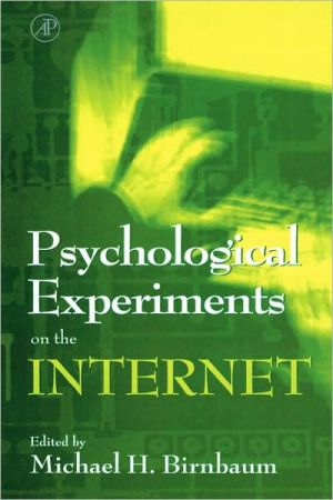 Book Psychological Experiments on the Internet free