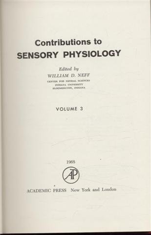 Book Contributions To Sensory Physiology free