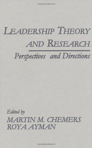Book Leadership Theory And Research: Perspectives And Directions free