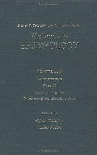 Book Methods In Enzymology, Volyme 53: Biomembranes, Part D: Biological Oxidations: Mitochondrial And Microbial Systems free