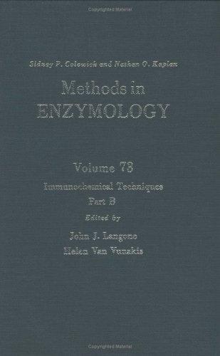 Book Immunochemical Techniques, Part B, Volume 73: Volume 73: Immunochemical Techniqies Part B (Methods in Enzymology) free