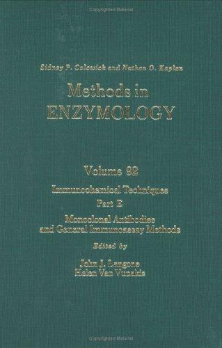 Book Methods in Enzymology, Volume 92: Immunochemical Techniques, Part E: Monoclonal Antibodies and General Immunoassay Methods free