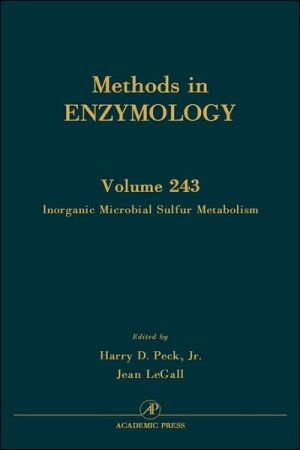 Book Inorganic Microbial Sulfur Metabolism (Volume 243) (Methods in Enzymology, Volume 243) free