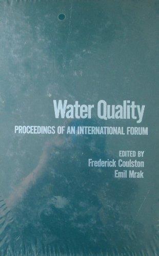 Book Water quality: Proceedings of an international forum (Ecotoxicology and environmental quality) free