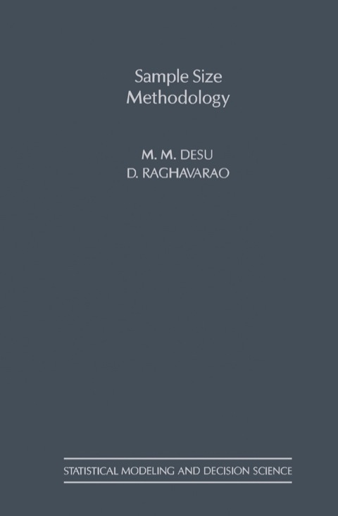 Book Sample Size Methodology (Statistical Modeling and Decision Science) free