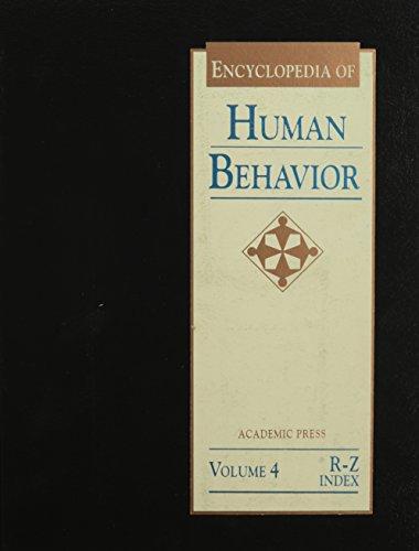 Book Encyclopedia of human behavior Volume 4 R-Z and Index free