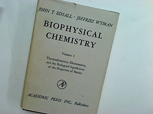 Book Biophysical Chemistry, Vol. 1: Thermodynamics, Electrostatics, and the Biological Significance of the Properties of Matter free