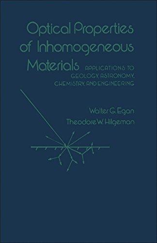 Book Optical properties of inhomogeneous materials: Applications to geology, astronomy, chemistry, and engineering free