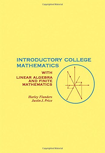 Book Introductory college mathematics;: With linear algebra and finite mathematics free