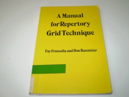 Book A Manual for Repertory Grid Technique free