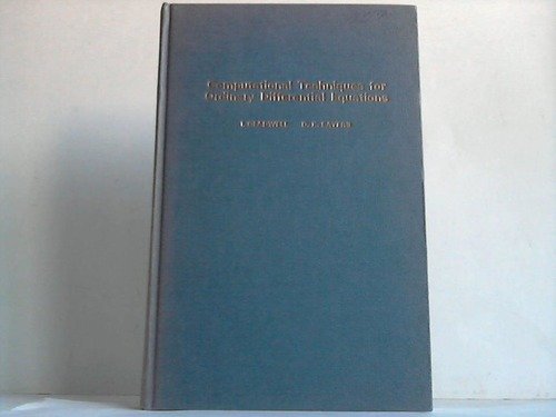 Book Computational Techniques For Ordinary Differential Equations free