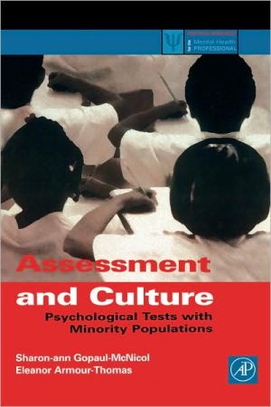Book Assessment and Culture: Psychological Tests with Minority Populations (Practical Resources for the Mental Health Professional) free