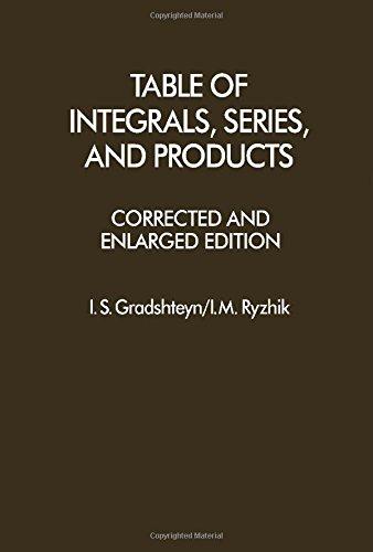 Book Table of Integrals, Series and Products, Corrected and Enlarged Edition free