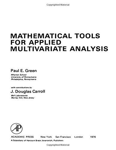 Book Mathematical Tools for Applied Multivariate Analysis free
