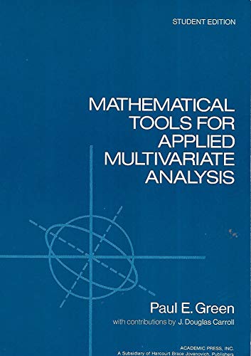 Book Mathematical tools for applied multivariate analysis free