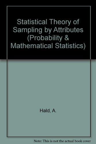 Book Statistical Theory of Sampling Inspection by Attributes (PROBABILITY AND MATHEMATICAL STATISTICS) free