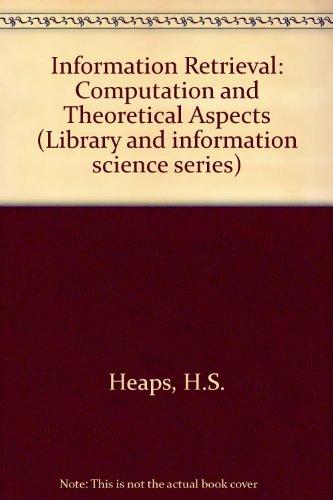 Book Information Retrieval, Computational and Theoretical Aspects free