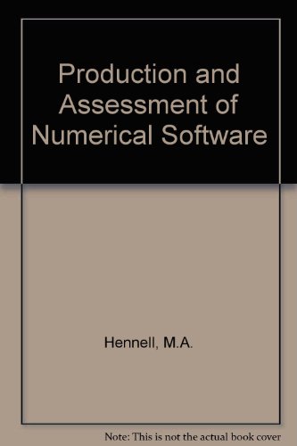 Book Production And Assessment Of Numerical Software free