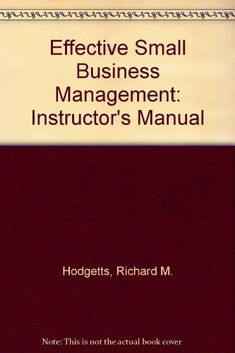 Book Effective Small Business Management free