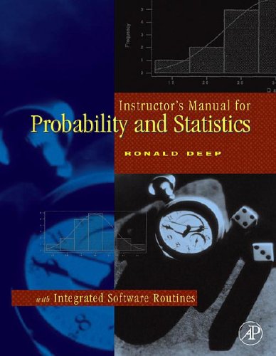 Book Instructors Manual For Probability And Statistics: With Integrated Software Routines free