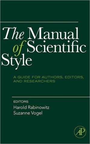 Book The Manual of Scientific Style: A Guide for Authors, Editors, and Researchers free