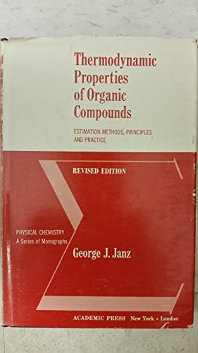 Book Thermodynamic Properties of Organic Compounds free