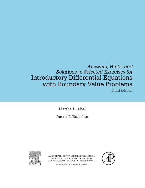 Book Introductory Differential Equations: with Boundary Value Problems, Student Solutions Manual (e-only) free