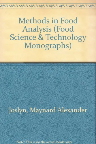 Book Methods In Food Analysis free