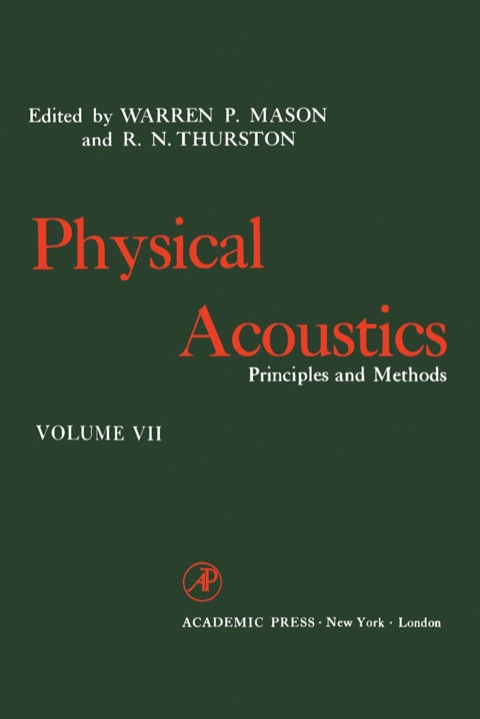 Book Physical Acoustics V7: Principles and Methods free