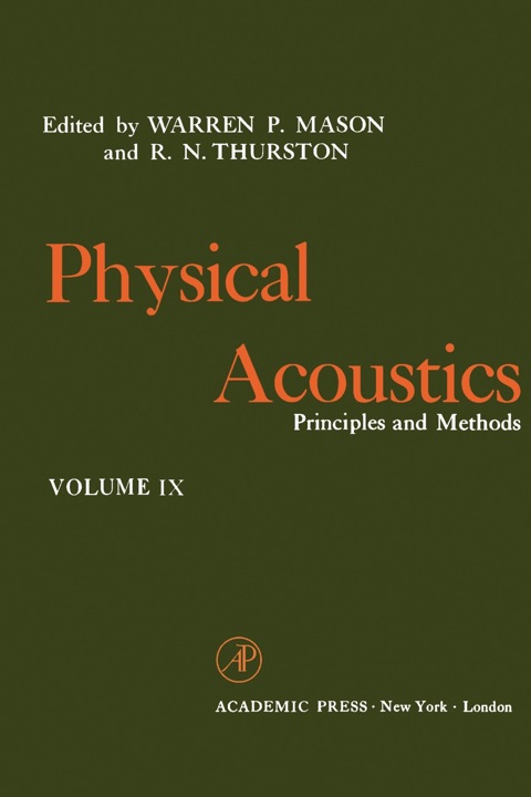 Book Physical Acoustics V9: Principles and Methods free