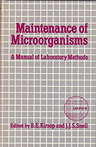 Book Maintenance of Microorganisms A Manual of Laboratory Methods free