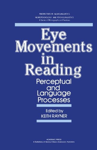 Book Eye Movements In Reading: Perceptual And Language Processes free