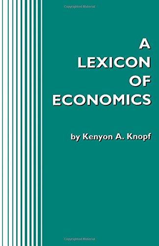 Book A Lexicon of Economics free