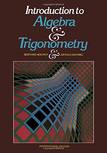 Book Introduction to Algebra and Trigonometry International Edition free