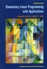 Book Elementary Linear Programming With Applications free