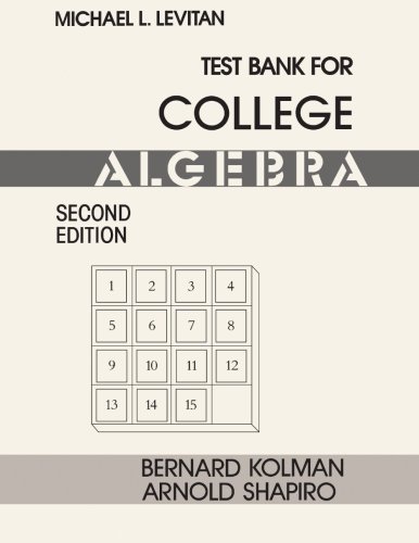 Book Test Bank for College Algebra free