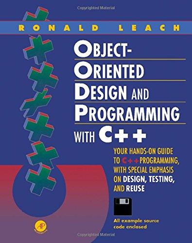 Book Object-Oriented Design and Programming With C++ free