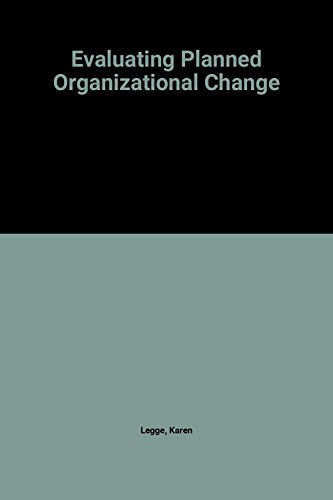 Book Evaluating Planned Organizational Change (Organizational and Occupational Psychology) free
