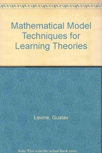 Book Mathematical Model Techniques For Learning Theories free