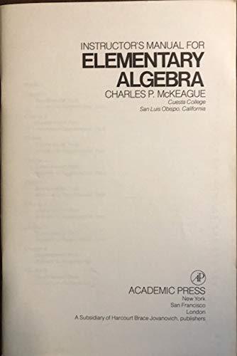 Book Algebra: Instructor's Manual free