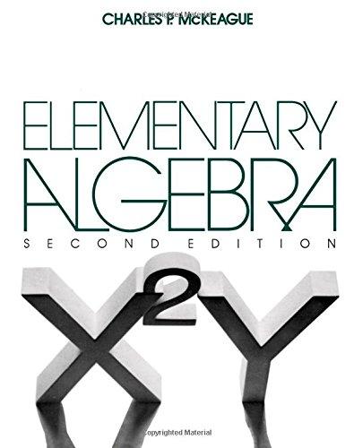 Book Elementary algebra free