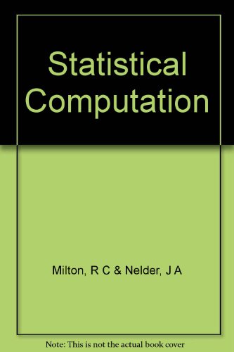 Book Statistical Computation free