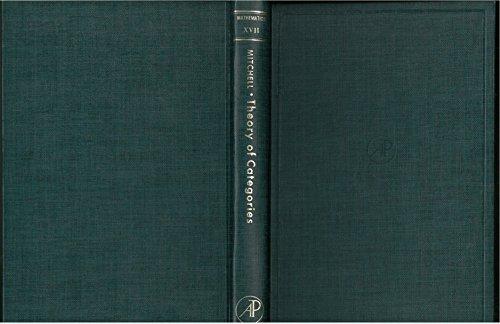 Book Theory of categories, Volume 17 (Pure and Applied Mathematics) free