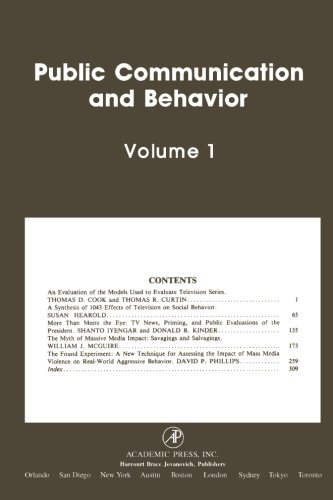 Book Public Communication and Behavior: Volume 1 free