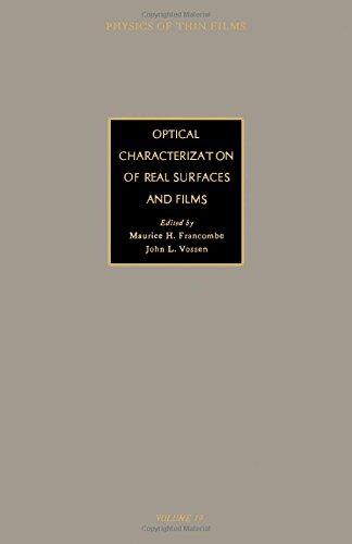 Book Optical Characterization Of Real Surfaces And Films, Volume 19: Advances In Research And Development (physics Of Thin Films) free