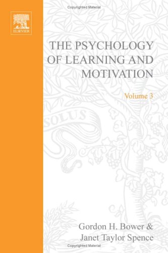 Book PSYCHOLOGY OF LEARNING&MOTIVATION:V.3, Volume 3 free
