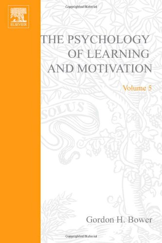 Book PSYCHOLOGY OF LEARNING&MOTIVATION:V.5, Volume 5 free